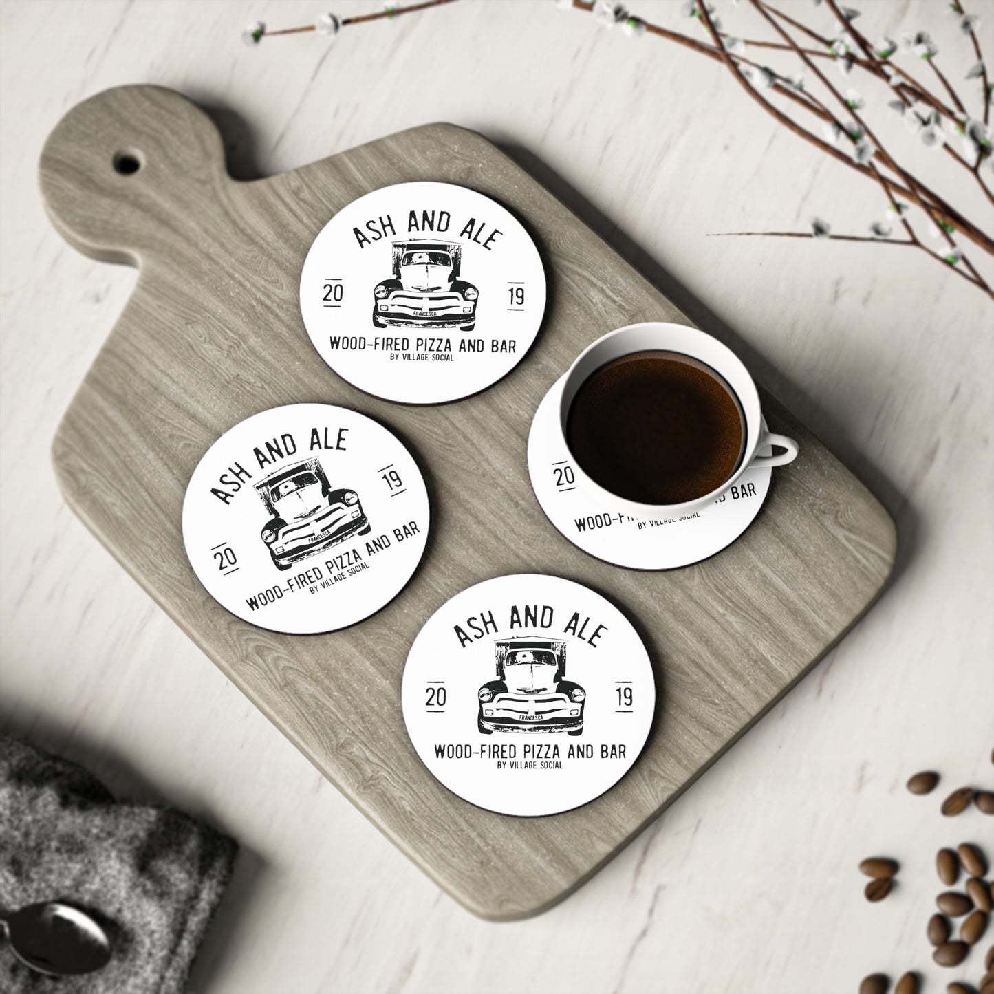 Ash & Ale Classic Logo Coaster Set