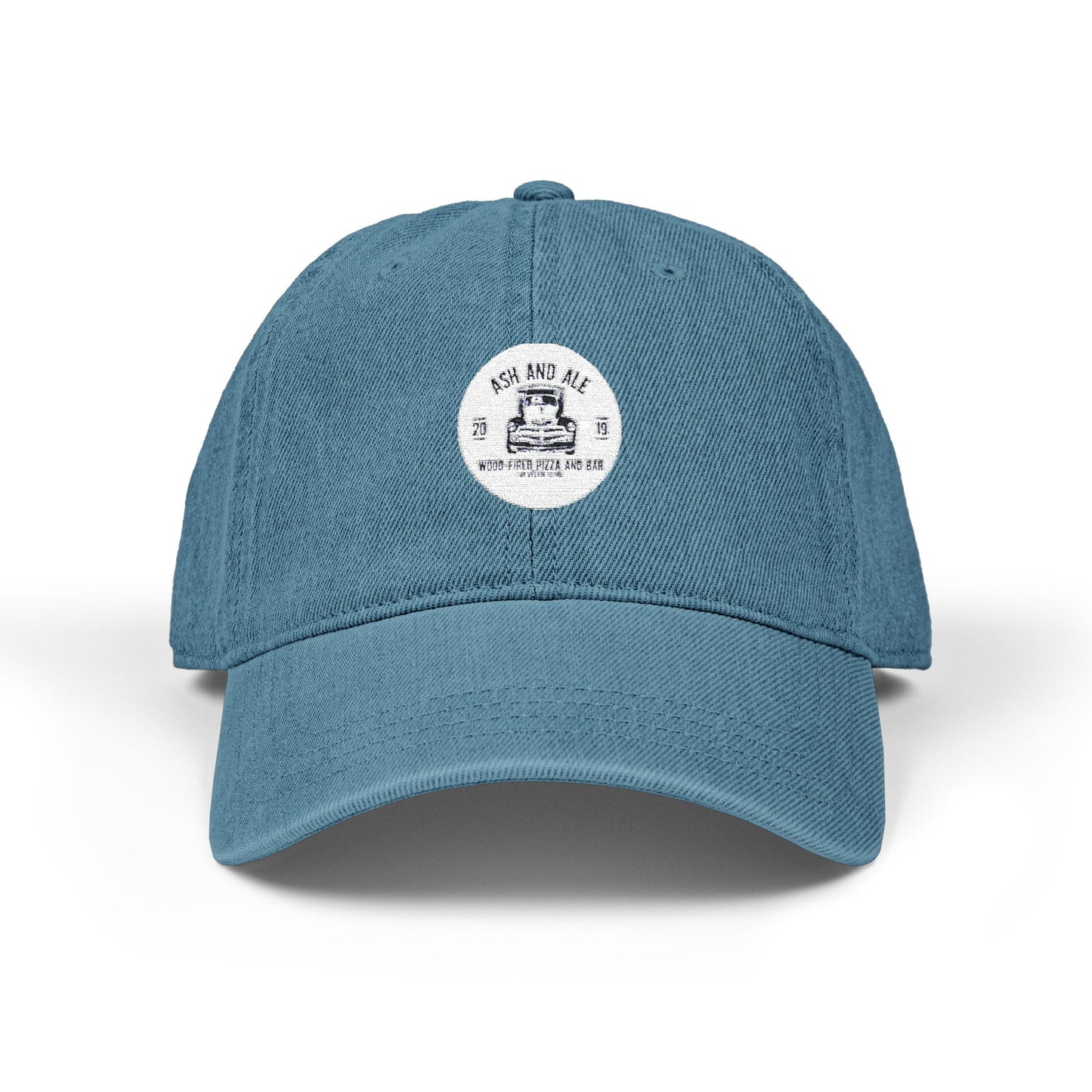 Embroidered Ash & Ale Denim Hat - Stylish and Casual Social Cap for Everyday Wear