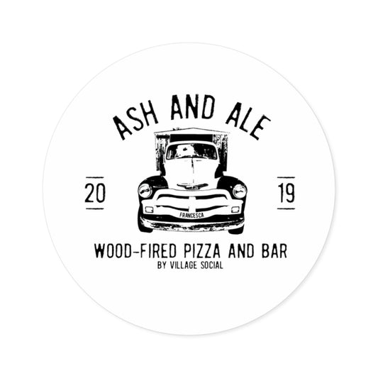 Ash & Ale Round Stickers for Indoor & Outdoor Use | Fun Decor & Personalization